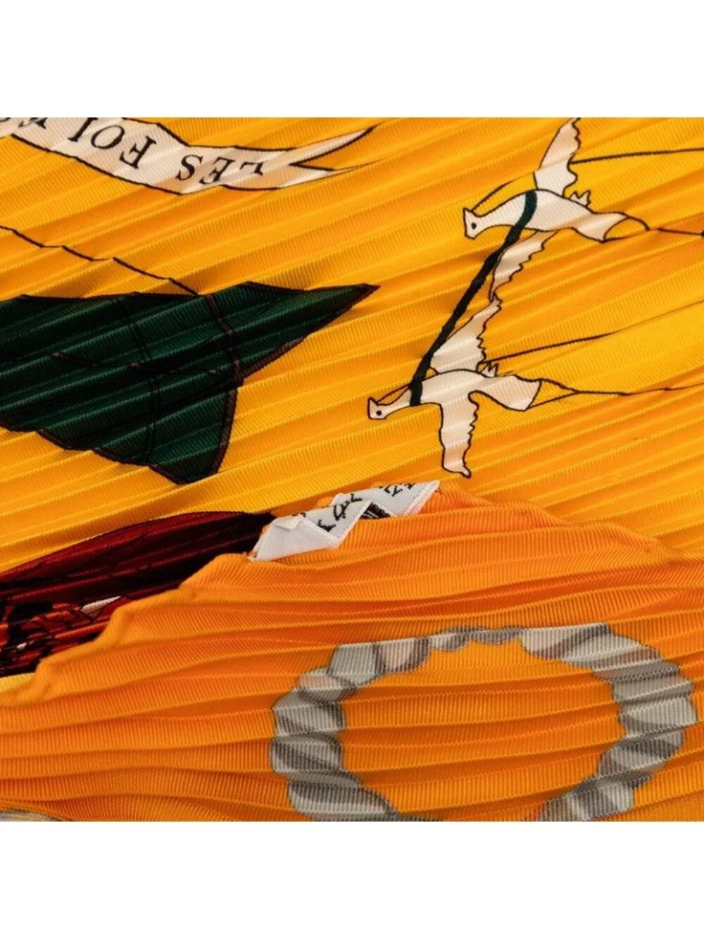 Hermes Puri Carre les Folies du Ciel Madness in the Sky Scarf Orange Silk